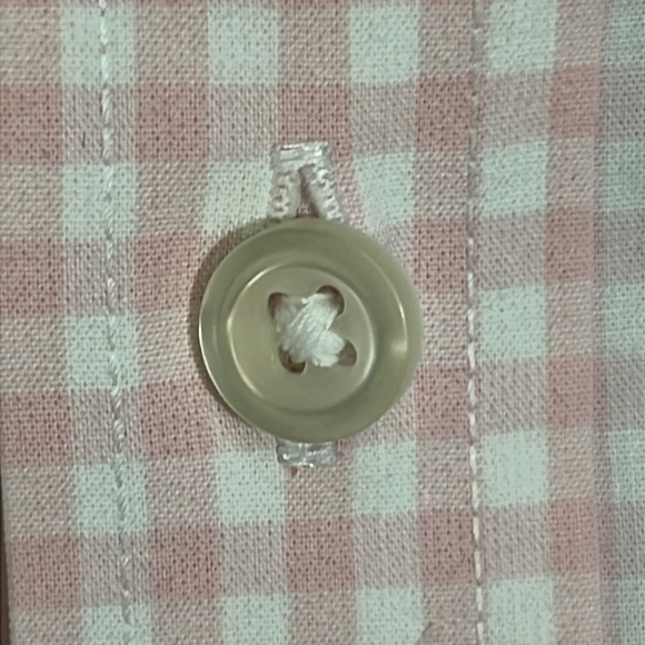 Nautica Gingham Long Sleeve Shirt Pink/White Flex Classic Fit Button Down XL - Picture 5 of 9